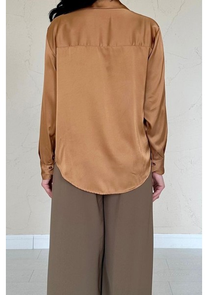 Mottisfashion Vizon Saten Gömlek