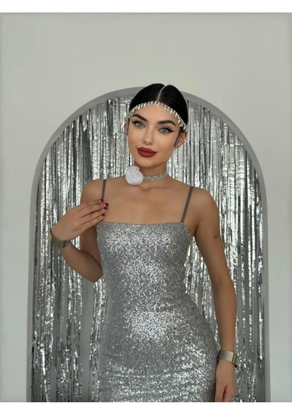 Mottisfashion Woxo Ip Askılı Elbise