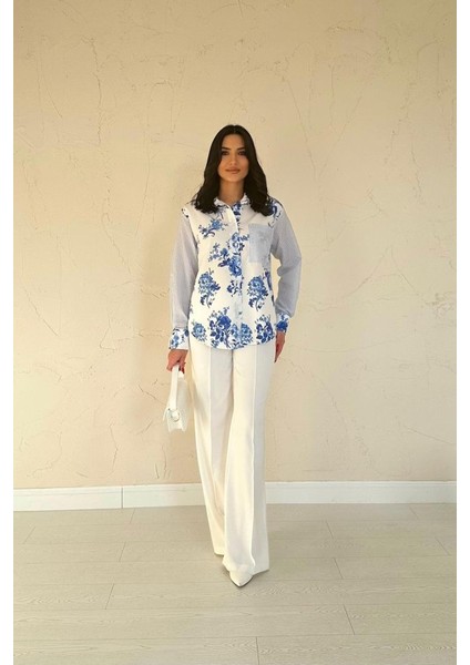 Mottisfashion Mavi Garnili Gömlek