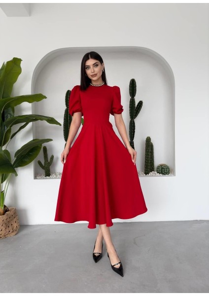 Mottisfashion Catania Balon Kol Elbise