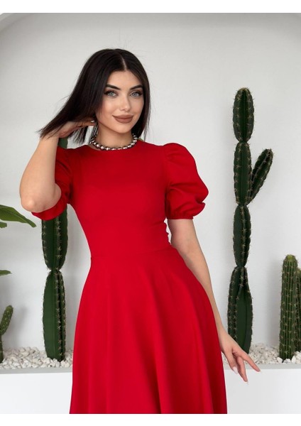 Mottisfashion Catania Balon Kol Elbise