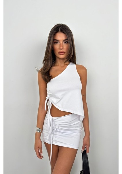 Mottisfashion Asansörlü Tek Omuz Asimetrik Bluz fiyatları