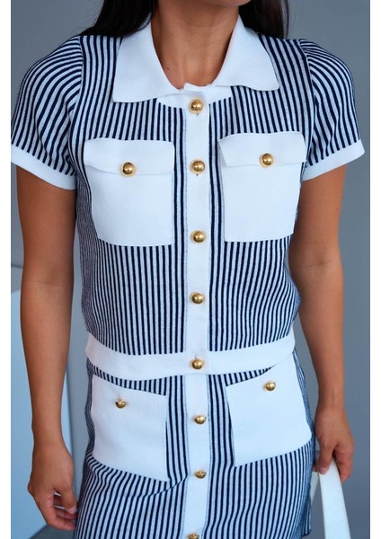 Mottisfashion Cepli Etek Takım - Kemik-Lacivert fiyatları