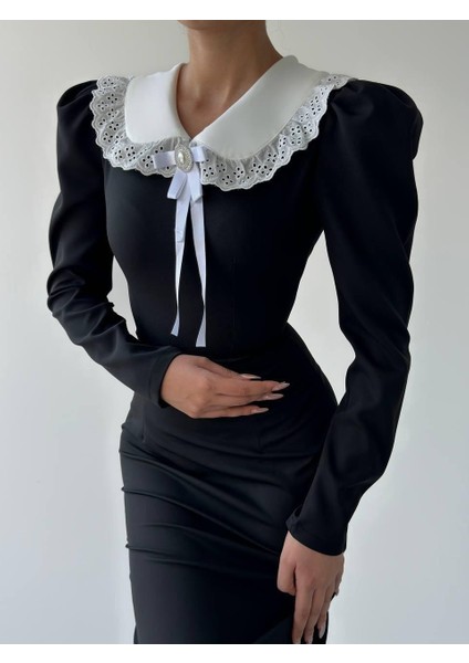 Mottisfashion Coventry Yakalı Elbise