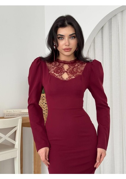 Mottisfashion Port Dantel Detay Elbise modelleri