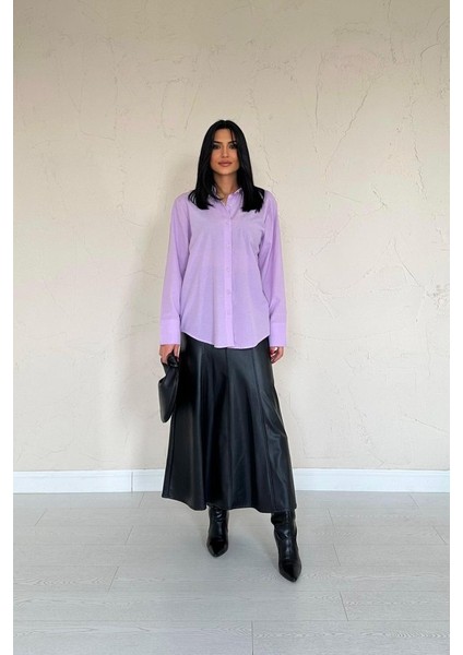 Mottisfashion Lila Poplin Gömlek fiyatları