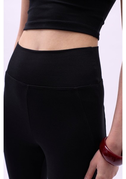 Mottisfashion Ispanyol Paça Yüksek Bel Tayt fırsatları