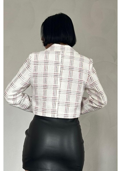 Mottisfashion Desenli Crop Ceket modelleri