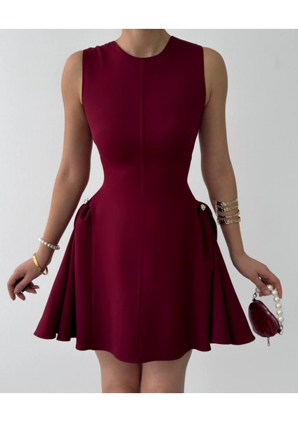 Mottisfashion More Inci Detaylı Elbise