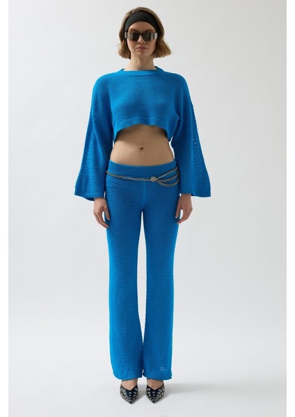 Mottisfashion Oversize Triko Bluz Pantolon Takım