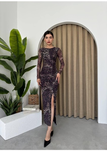 Mottisfashion Gena Tül Midi Boy Elbise