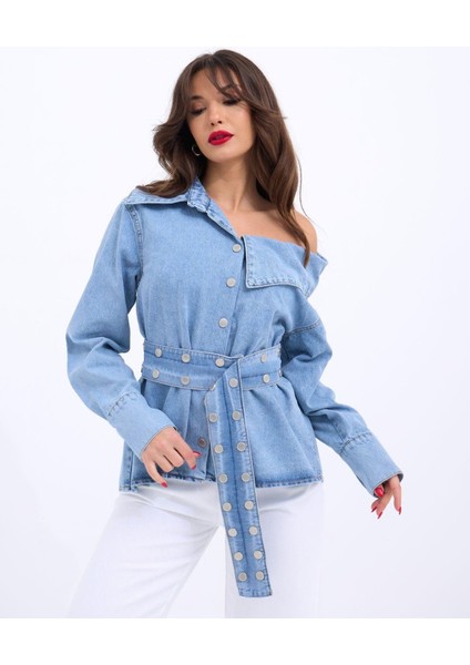 Mottisfashion 7308 Kot Gömlek-Mavi modelleri
