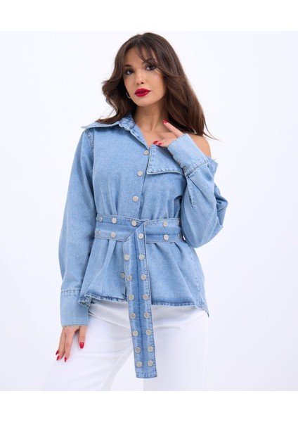 Mottisfashion 7308 Kot Gömlek-Mavi fırsatları