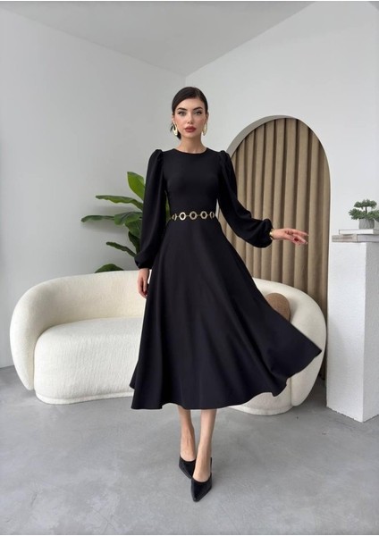 Mottisfashion Sali Balon Kol Elbise modelleri