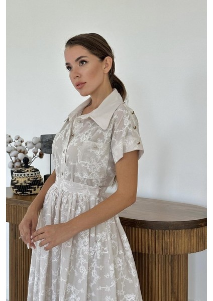 Mottisfashion Bej Gömlek ve Etek Takım fiyatları