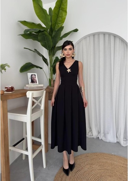 Mottisfashion Late Yıldız Detaylı Elbise fırsatları