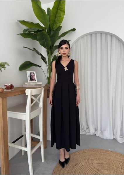 Mottisfashion Late Yıldız Detaylı Elbise