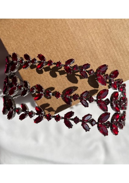 D39 Üç Sıralı Gelin Tacı Nişan Tacı Nikah Tacı Düğün Taç Kına Tacı Saç Aksesuarı