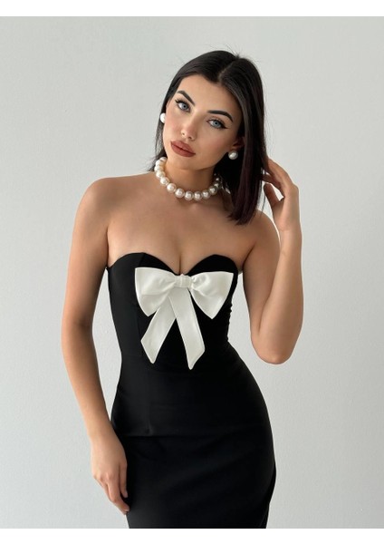 Mottisfashion Harvoy Straplez Elbise