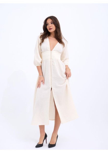 Mottisfashion 7096 Elbise-Krem fiyatları
