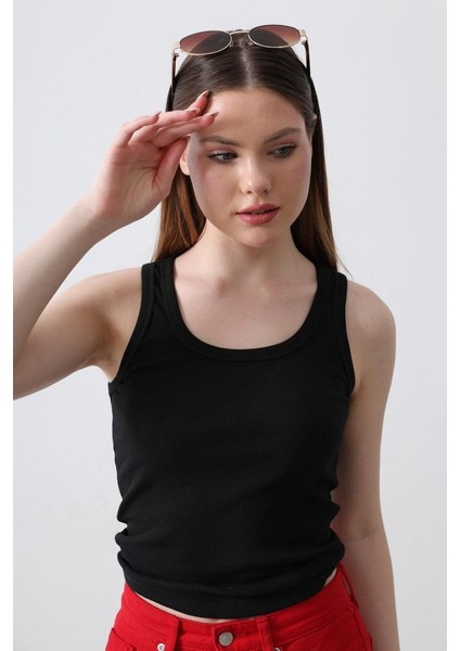 Mottisfashion Basic Atlet - Siyah