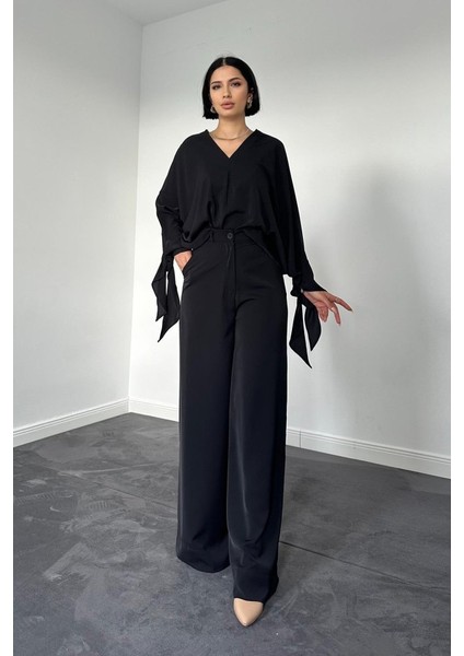 Mottisfashion Siyah Ikili Takım