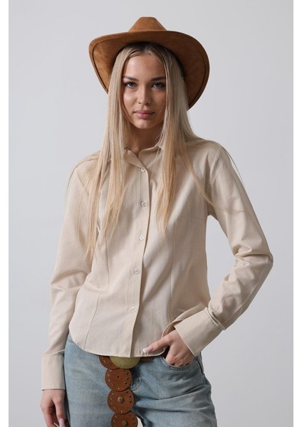 Mottisfashion Basic Gömlek - Taş