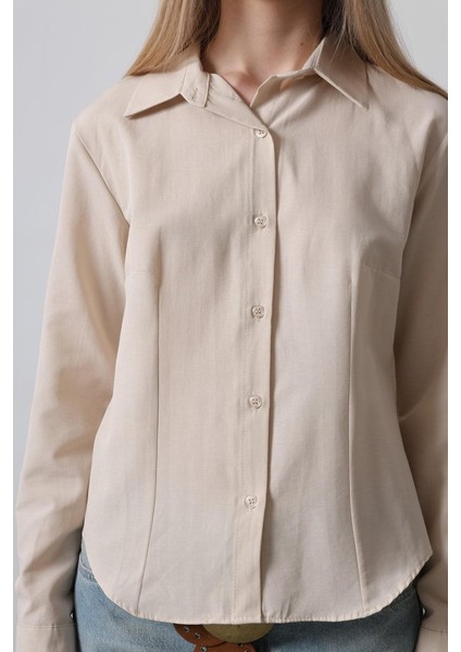 Mottisfashion Basic Gömlek - Taş
