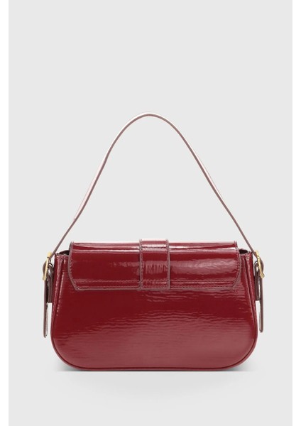 Bordo Kadın Ayarlanabilir Askılı Mıknatıs ve Fermuar Kapamalı El-Omuz Çantası 263