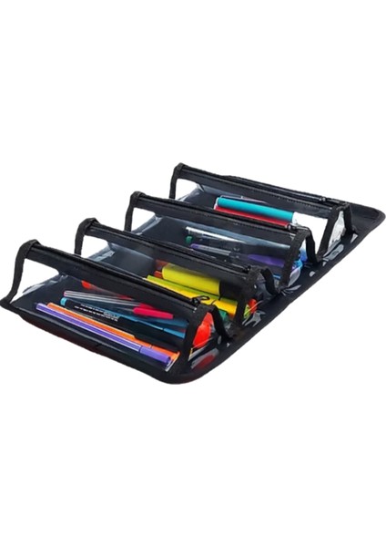 4 Bölümlü Mavi Deniz Fenerli Kalem Çantası Kulplu fiyatları