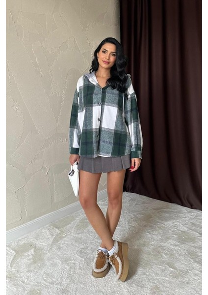 Mottisfashion Zümrüt Kapüşonlu Oduncu Gömlek fiyatları