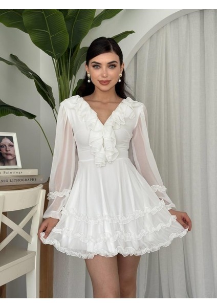 Mottisfashion Osıes Fırfırlı Elbise