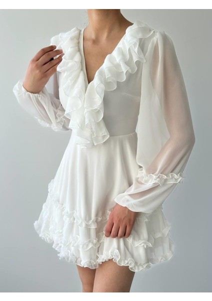 Mottisfashion Osıes Fırfırlı Elbise