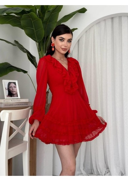 Mottisfashion Osıes Fırfırlı Elbise