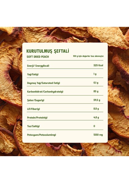 Kurutulmuş Şeftali - Soft Dried - Atıştırmalık Kuru Meyve 3 x 50 gr indirimleri
