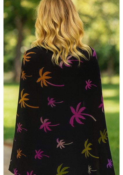 Renkli Desenli %100 Pamuklu El Baskı Şal – Yumuşak Dokulu, Etnik Tarz