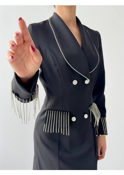 Mottisfashion Girona Taşlı Ceket Elbise indirimleri