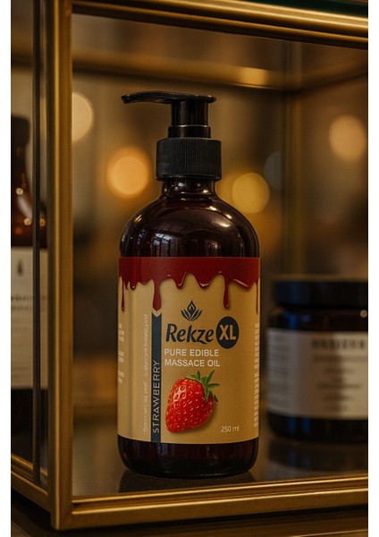 Masaj Yağı 250 ml Çilekli - Etkili- Yenilebilir - Aroma Terapi ile Romantik Bir Deneyim modelleri