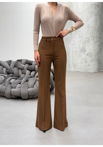 Mottisfashion 230 gr Poly Viscose Full Lycra Ispanyol Paça Pantolon fırsatları