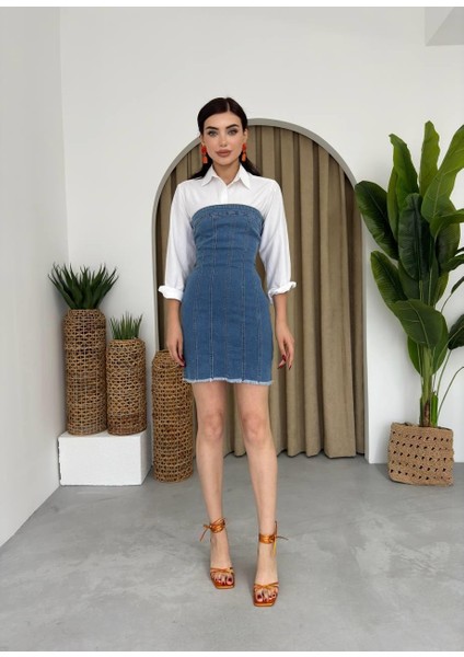 Mottisfashion Vinna Straplez Kot Mini Elbise