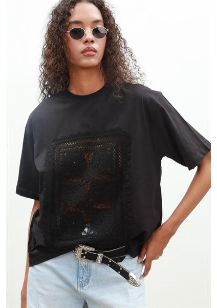 Mottisfashion Melasti Motifli Brodeli Tişört 8019-8 modelleri