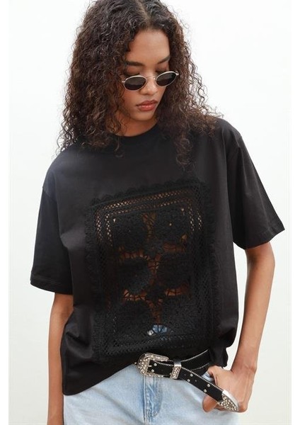 Mottisfashion Melasti Motifli Brodeli Tişört 8019-8 fırsatları