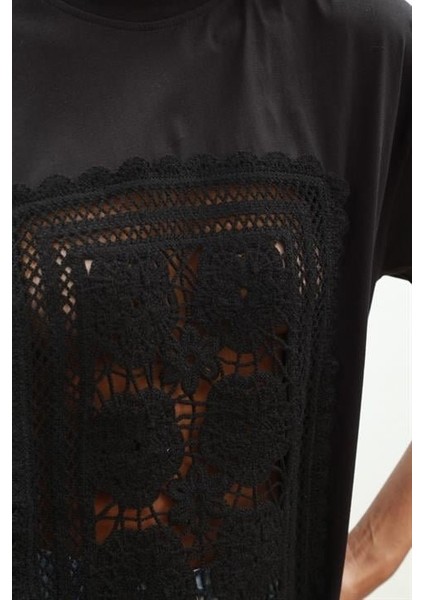 Mottisfashion Melasti Motifli Brodeli Tişört 8019-8