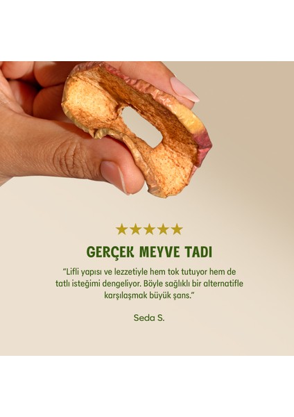 Kurutulmuş Tarçınlı Elma - Soft Dried - Atıştırmalık Kuru Meyve 3 x 50 gr