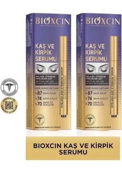 Kaş Kirpik Serumu - Kolajen Hyaluronik Asit Hint Yağı Keratin Peptidleri B5- B11
