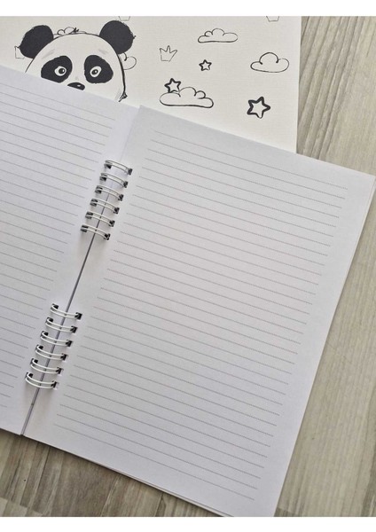 Panda Temalı Resim Defteri - A5 Defter Çizgili ve 2 Jel Kalem indirimleri