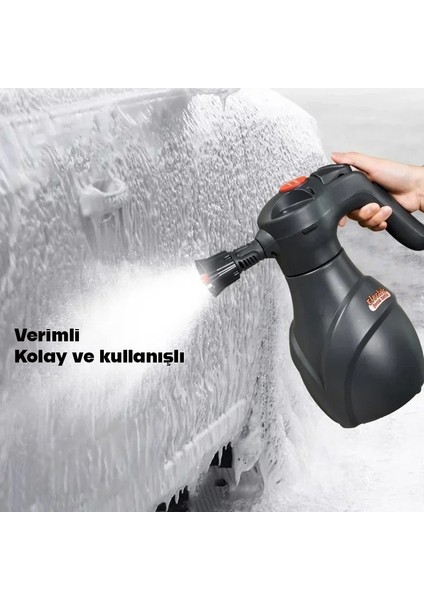 Elektrikli Köpük Püskürtücü Taşınabilir Şarjlı Araç Yıkama, Bahçe ve Balkon Temizlik Cihazı | Yüksek Basınçlı, Geniş Açılı Nozul, Köpükleme Özelliği, 2 Litre Kapasite, USB Şarjlı fırsatları