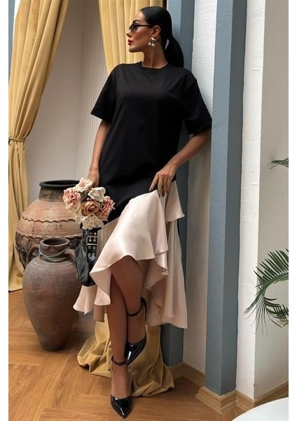 Mottisfashion Volanlı Süprem Elbise 2864 indirimleri