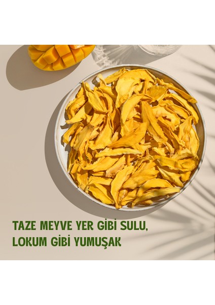 Kurutulmuş Mango - Soft Dried - Atıştırmalık Kuru Meyve 3 x 50 gr