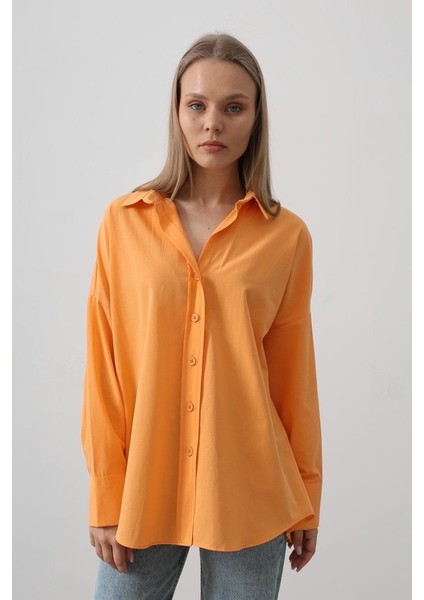 Mottisfashion Geniş Manşet Detaylı Gömlek - Kavun fiyatları